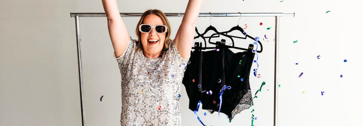 Founder of Calm Curve Celebrating period proof shapewear launch