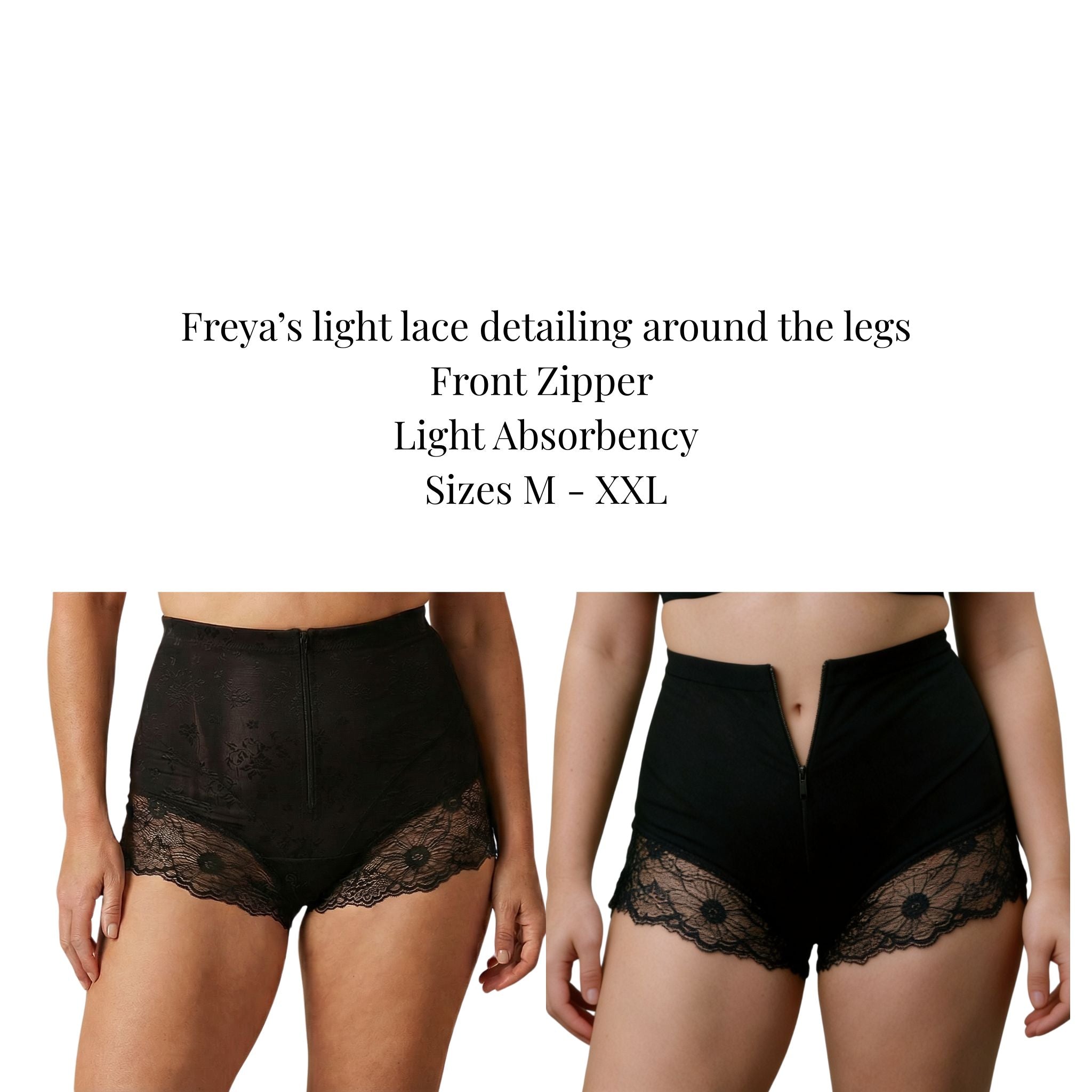 Freya - Light Flow Period & Leak Proof Shapewear with Front Zipper