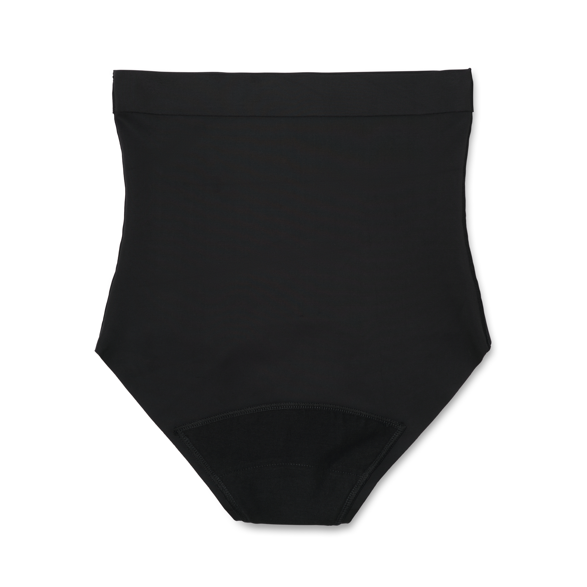 Back view of built in period absorbency pad for period proof shapewear